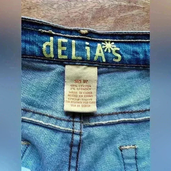 Delia’s Kick and Flare Low-Rise Jeans | 1/2 | Medium Blue Wash - Picture 7 of 10